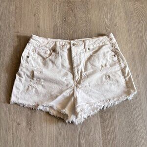 American Eagle White Denim Shorts